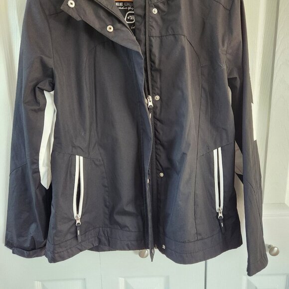 Free Country Black Zip Up Rain Jacket - Picture 6 of 10